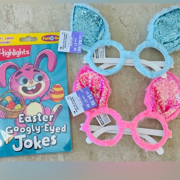 Easter Potato Sack Bags & Egg Relay Game, Party Toys, Eggs, Joke Book & Glasses - Picture 7 of 11